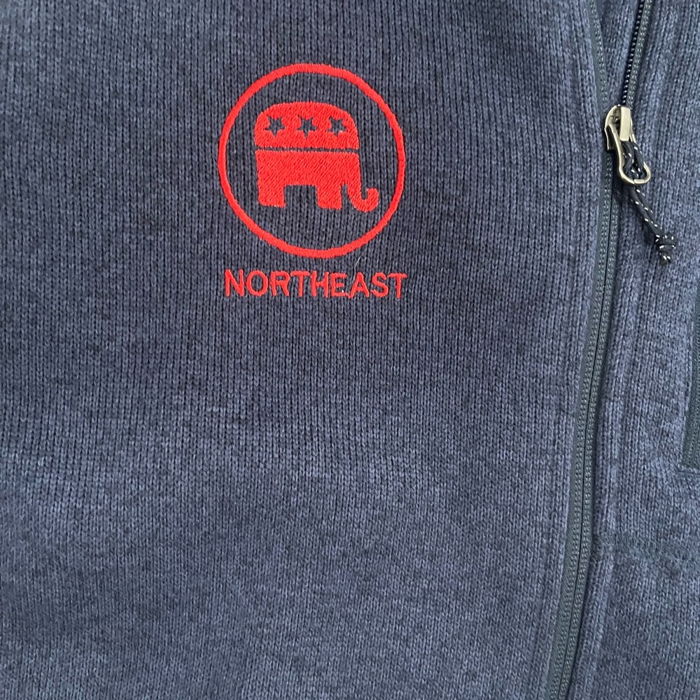 LL bean women’s full zip jacket with Republican Party logo size medium - Picture 3 of 5